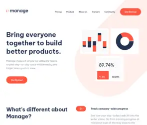 Manage Landing Page UI